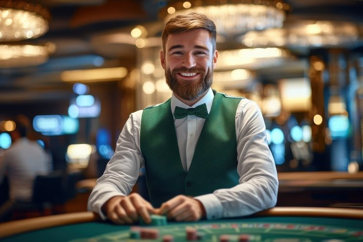 Live blackjack table on mobile with HD video and betting interface